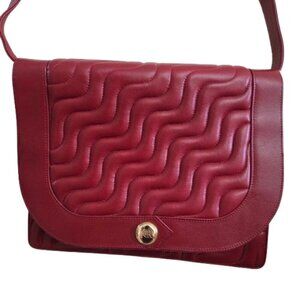 Vintage Nina Ricci Red Quilted Shoulder Bag